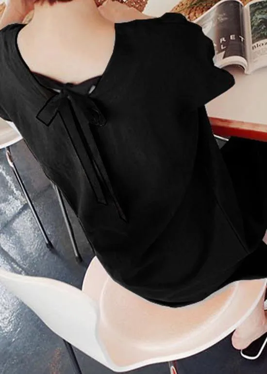 Cotton Summer Tunics Black Dress