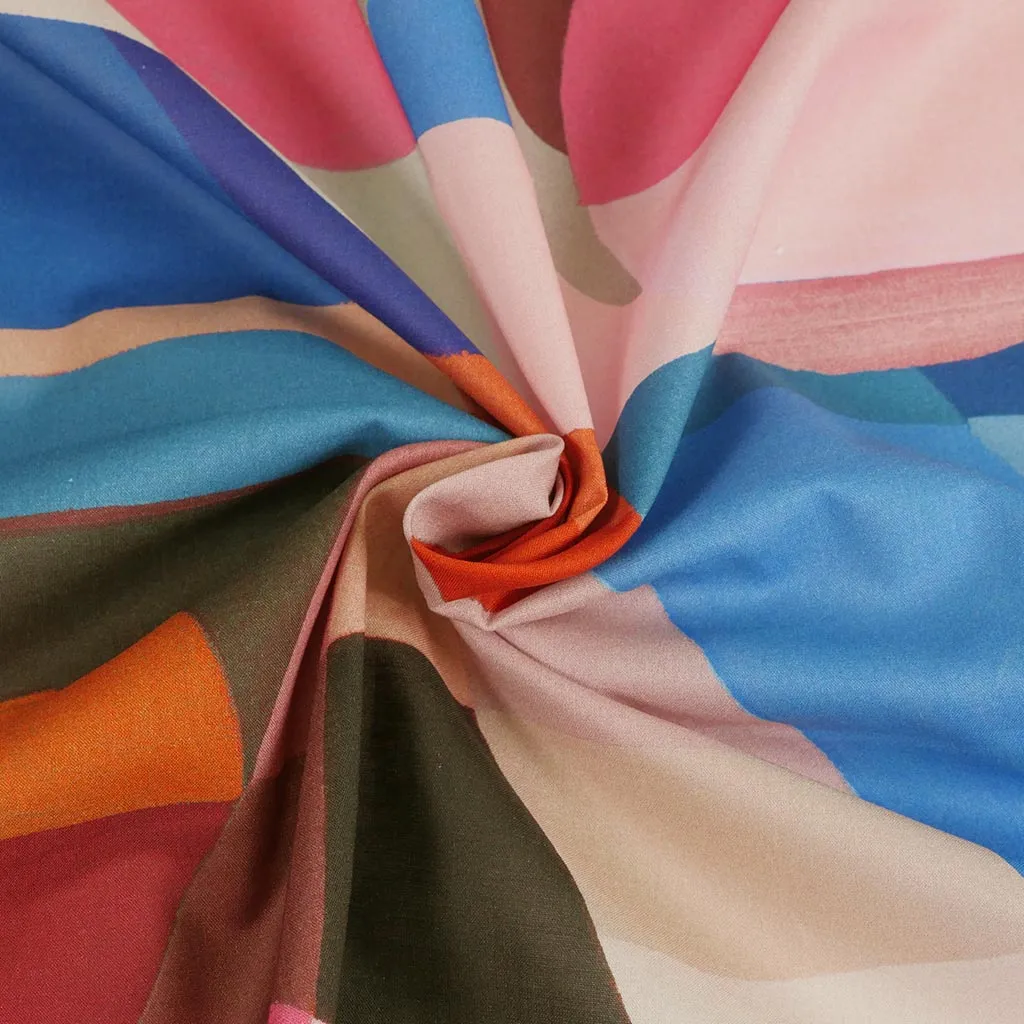 Cotton Voile - Blue Midnight Summer Swim Woven Fabric by Nerida Hansen Sample