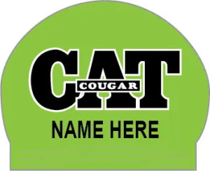 Cougar Aquatic Team - Personalized Custom Latex Swim Caps, Custom Swim Caps