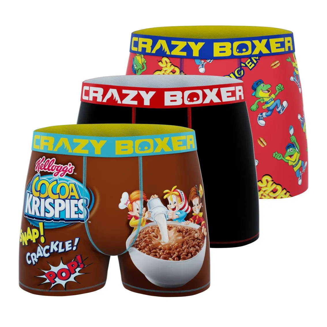 CRAZYBOXER Kelloggs Cereal Club Men's Boxer Briefs (3 pack)