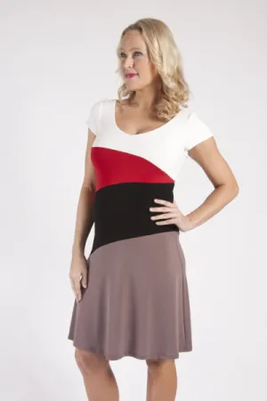 Crepe Splice Dress