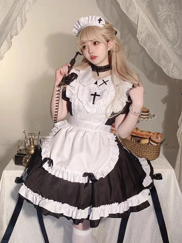 Cross lolita maid dress