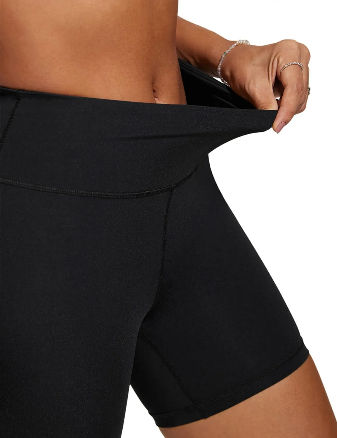 CRZ YOGA Womens Swim Board Shorts 5'' High Waisted Athletic Bathing Suit Bottoms with Liner