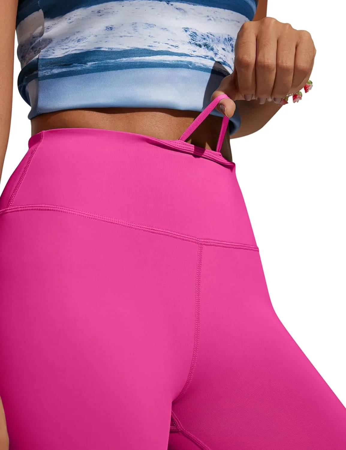 CRZ YOGA Womens Swim Board Shorts 5'' High Waisted Athletic Bathing Suit Bottoms with Liner