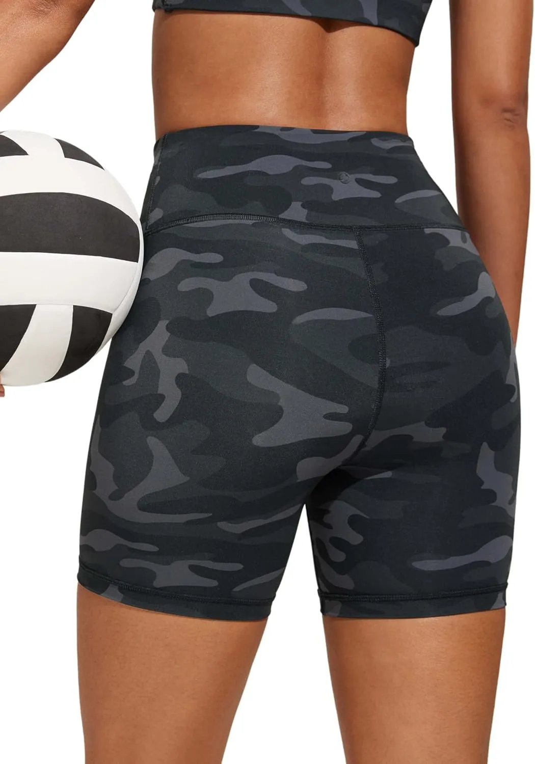 CRZ YOGA Womens Swim Board Shorts 5'' High Waisted Athletic Bathing Suit Bottoms with Liner