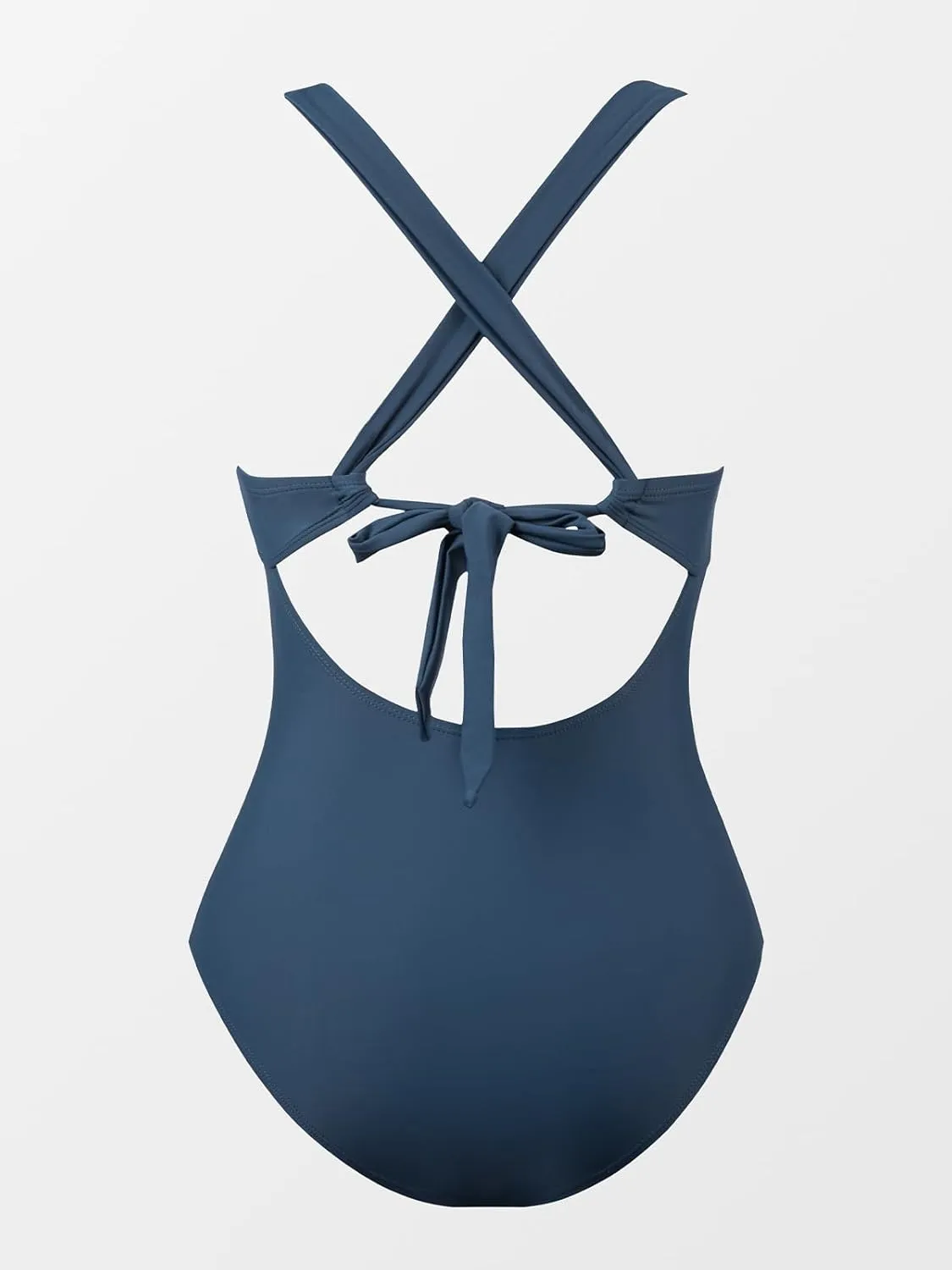 CUPSHE Women's One Piece Swimsuit Ruched Tummy Control Swimwear Cross Back Self-Tie
