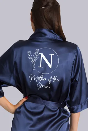 Custom Initial Flower Style Mother of the Groom Robe