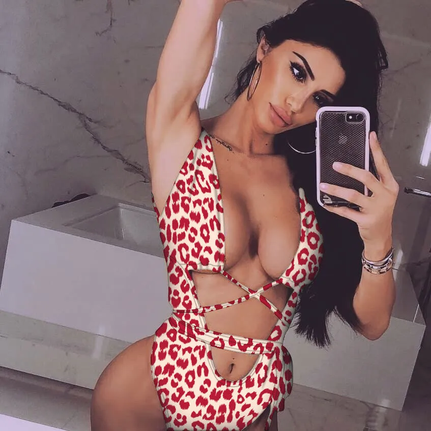 Cutout Print Strappy High Rise High Cut Swimsuit