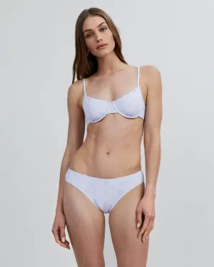 Daphne Eyelet Bikini Top Lilac Pastel