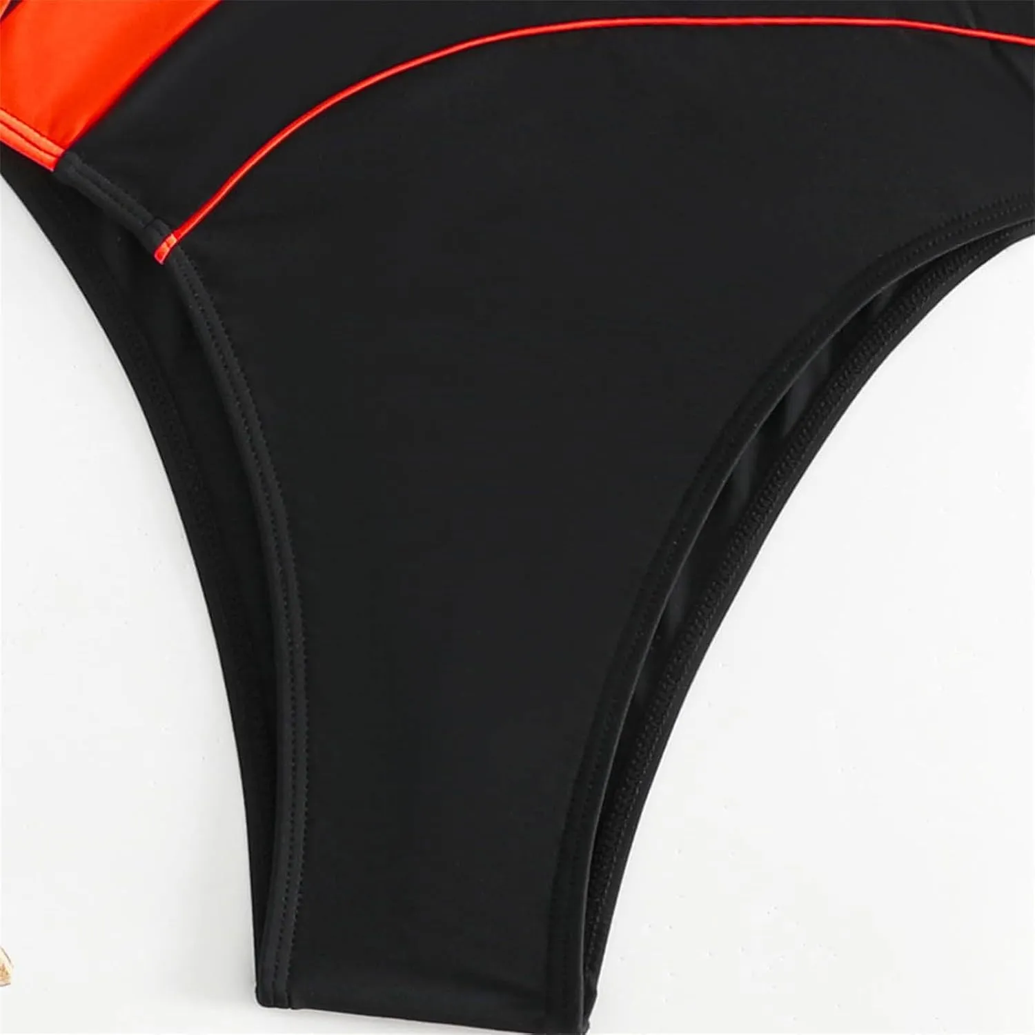 DDAPJ pyju Women's One Piece Swimsuit Color Block Tummy Control Slimming Bathing Suit Backless Athletic Monokini Swimwear