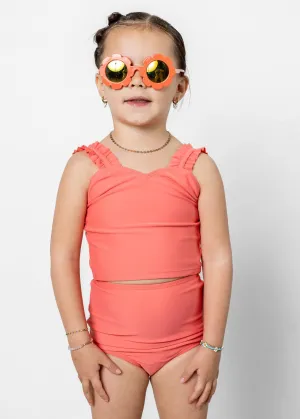 Deep Coral | Mini High-Waisted Bottoms