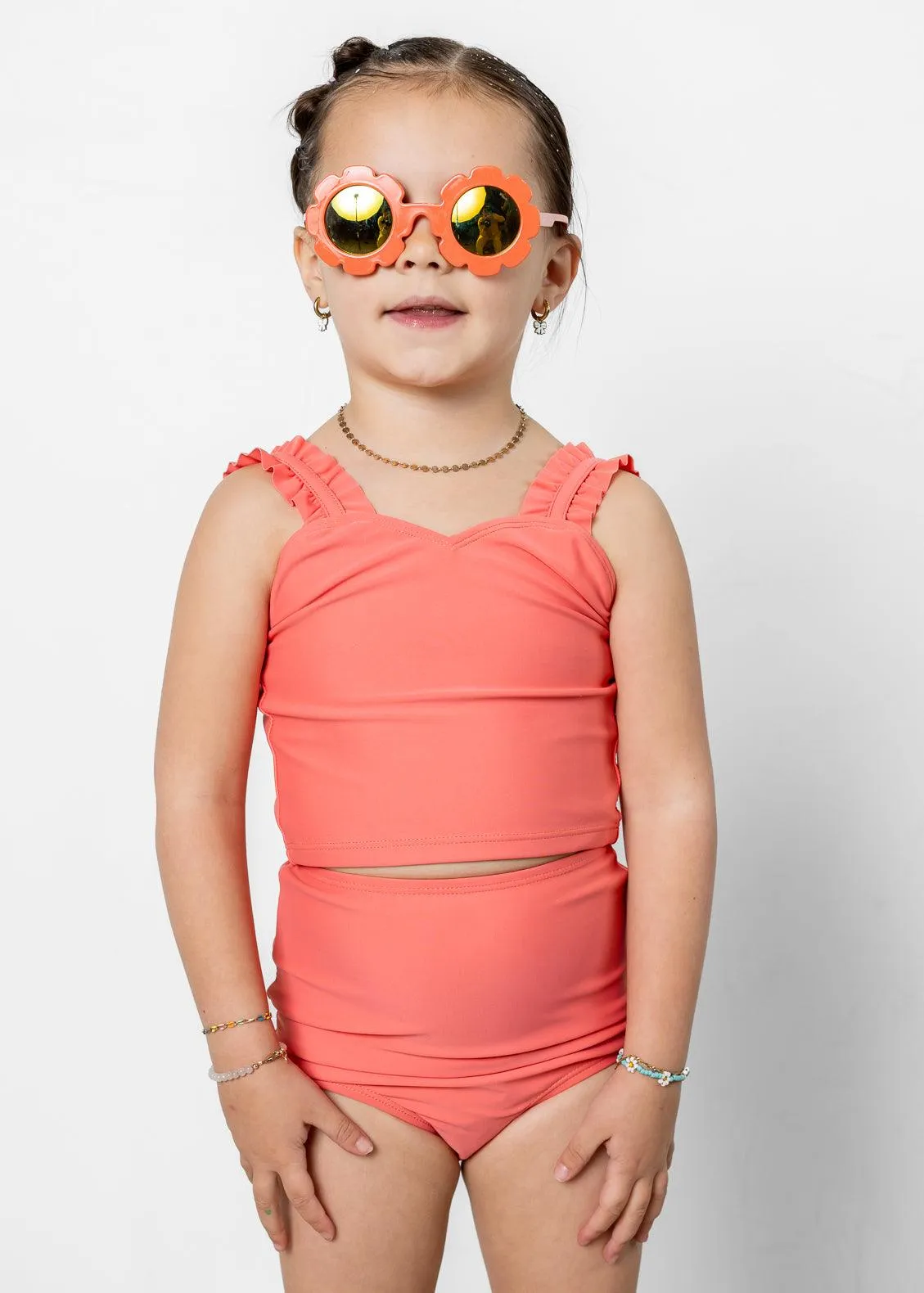 Deep Coral | Mini High-Waisted Bottoms