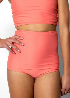 Deep Coral | Youth High-Waisted Bottoms