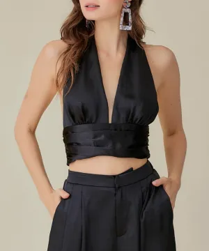 Deep V Neck Halter Top