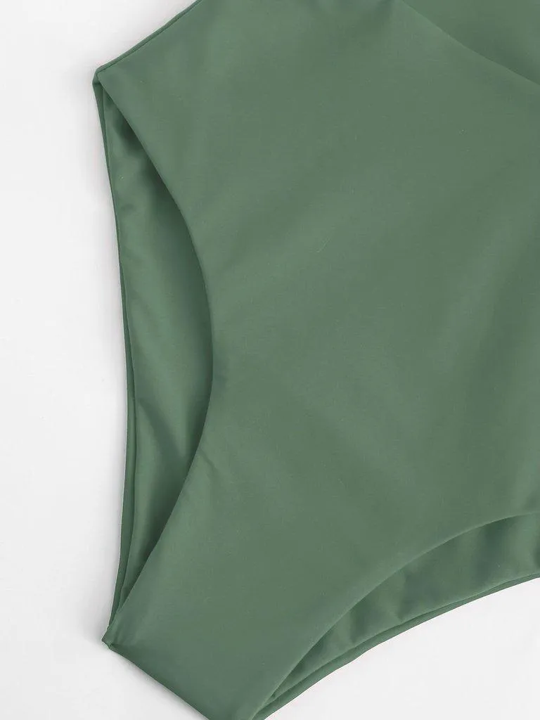 Deep V Plunge Knot Swimsuit