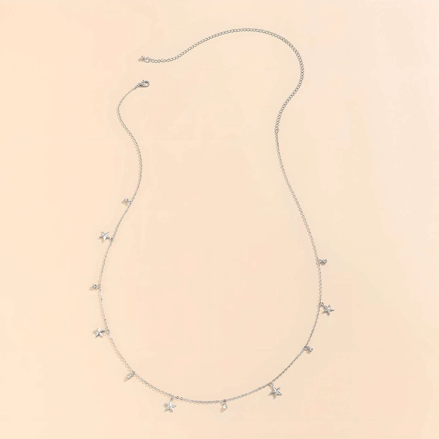 Delicate Silver Stars Waist Chain