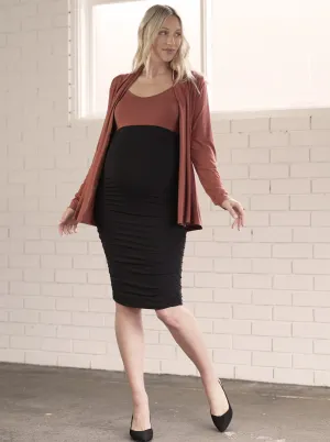 Desk to Dinner- Maternity 3 Piece Set in Ginger/Black