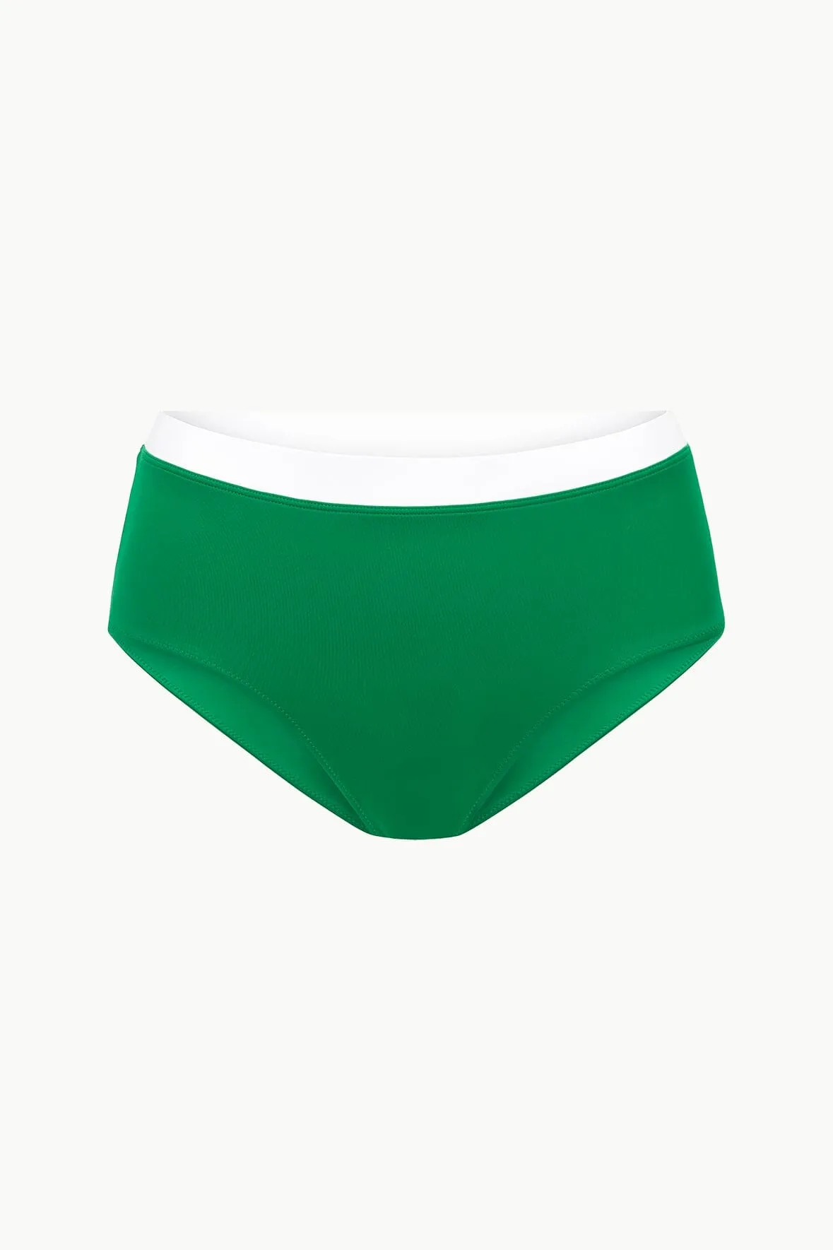 DEVON HIGH RISE BIKINI BOTTOM | VERT WHITE
