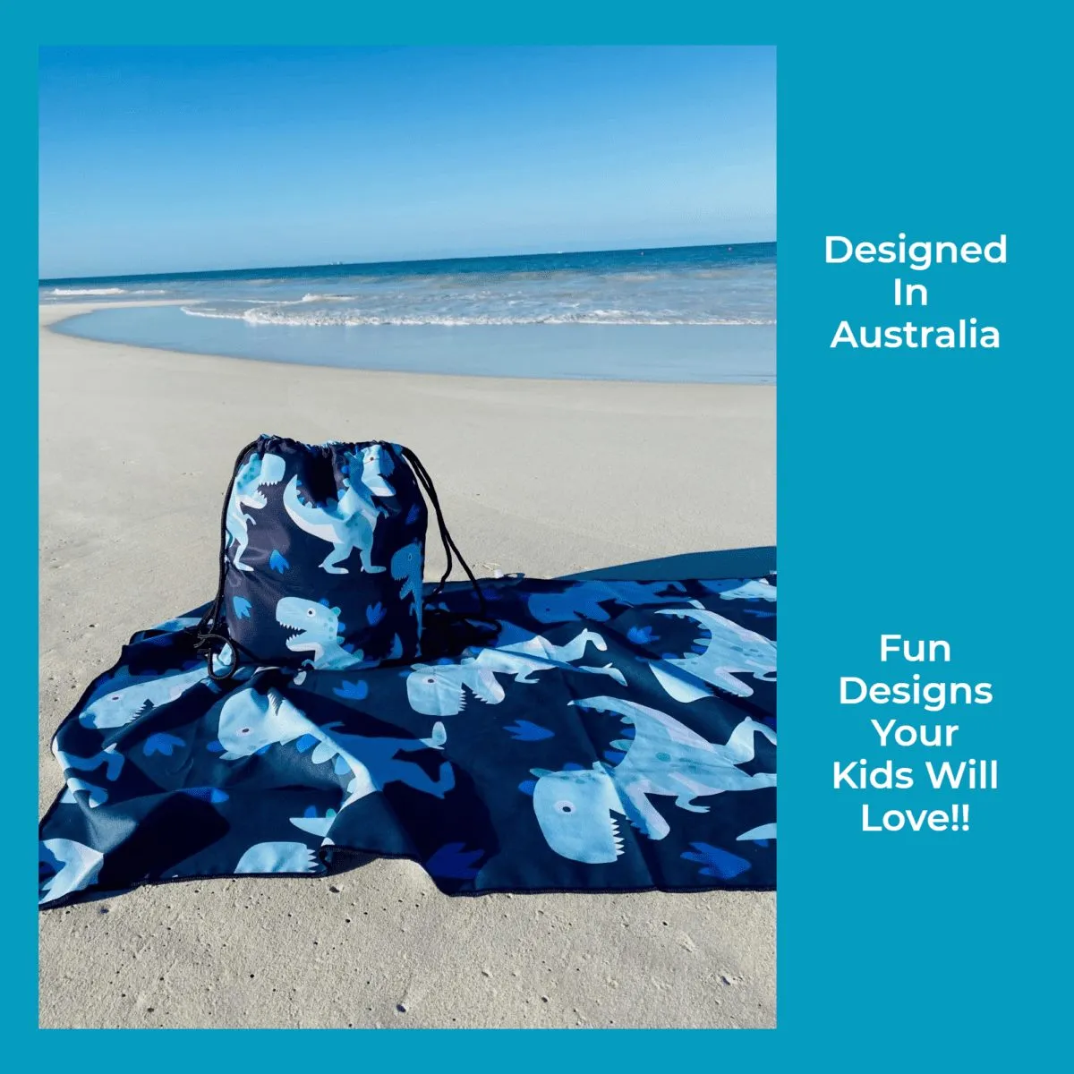 Dino Drawstring Swim Bag