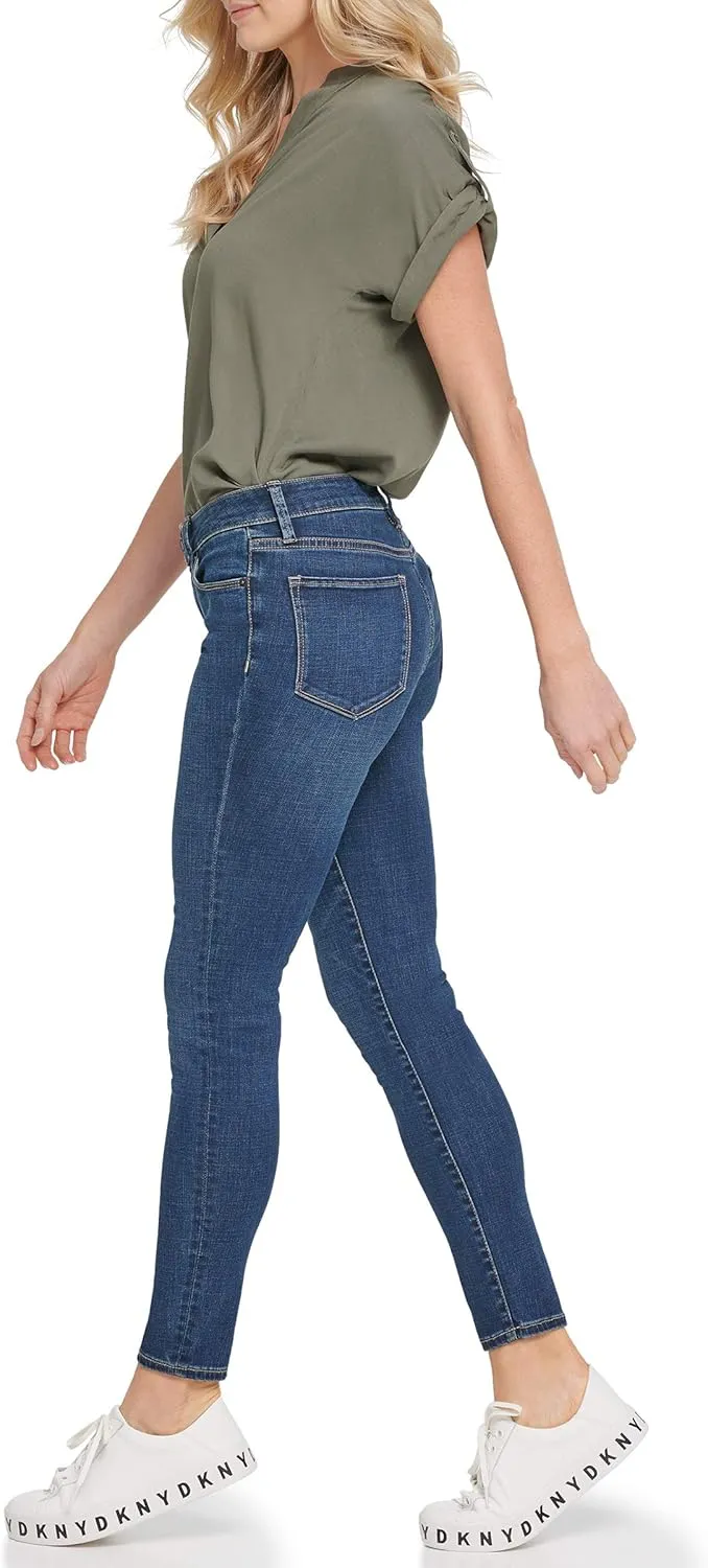 DKNY Women's Varick Mid Rise Skinny Jeans