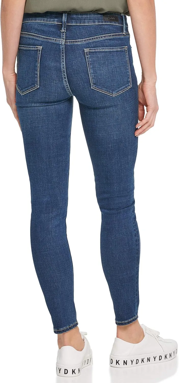 DKNY Women's Varick Mid Rise Skinny Jeans