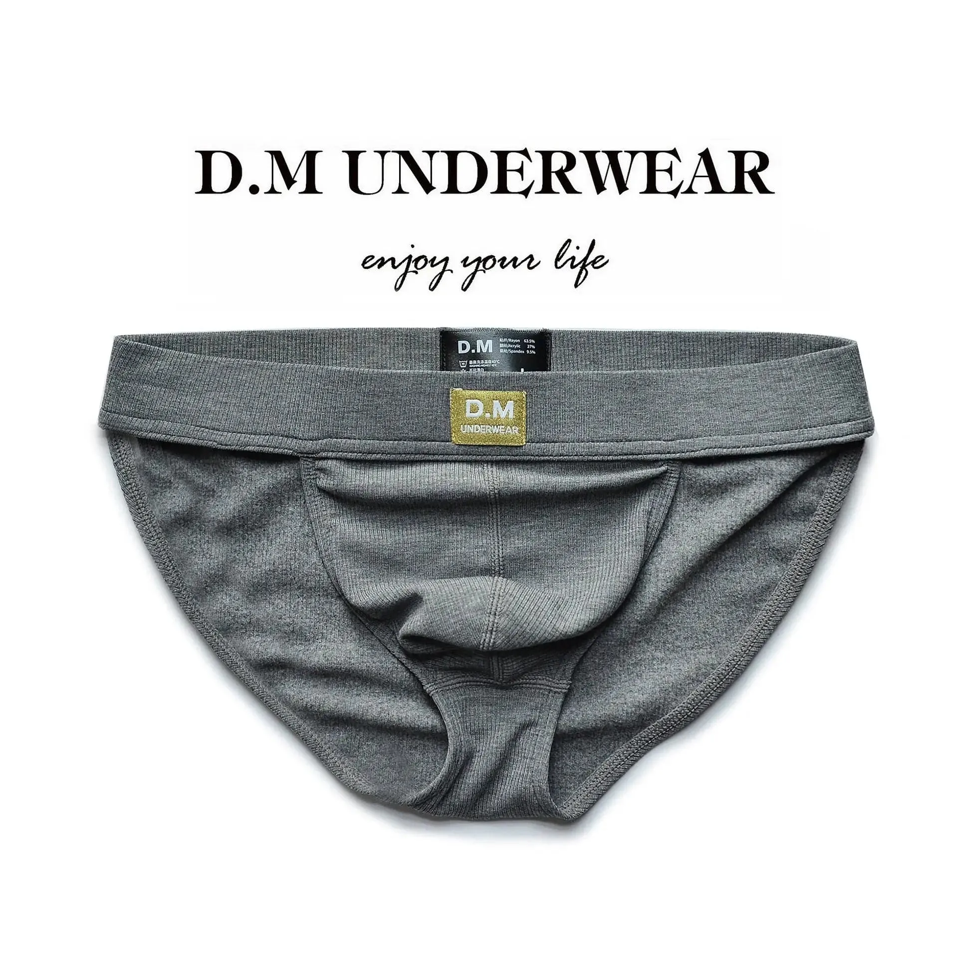 D.M Mens underwear briefs Low Waist Sexy Solid Color