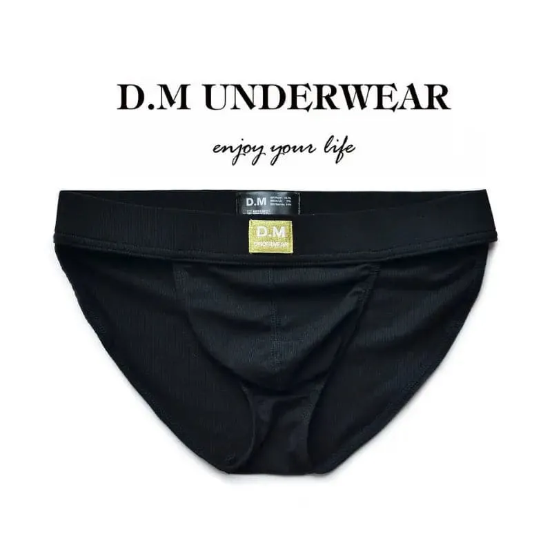 D.M Mens underwear briefs Low Waist Sexy Solid Color