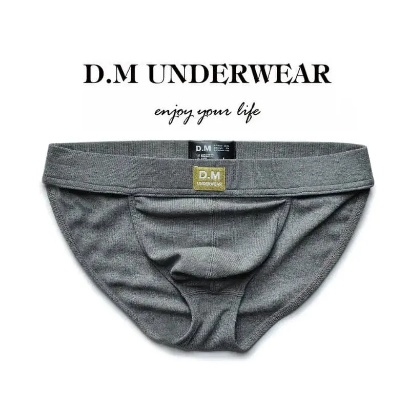 D.M Mens underwear briefs Low Waist Sexy Solid Color