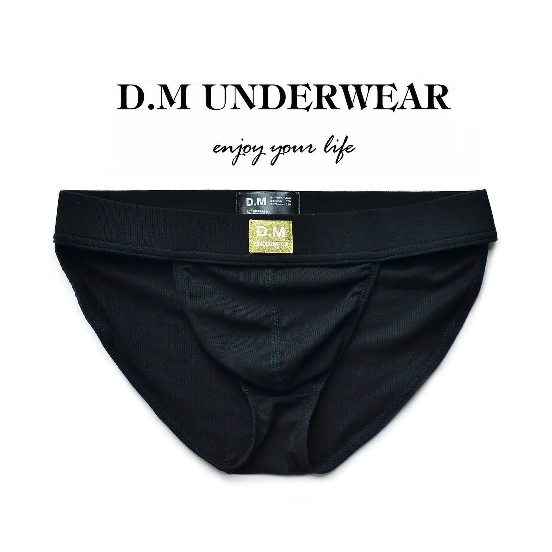 D.M Mens underwear briefs Low Waist Sexy Solid Color
