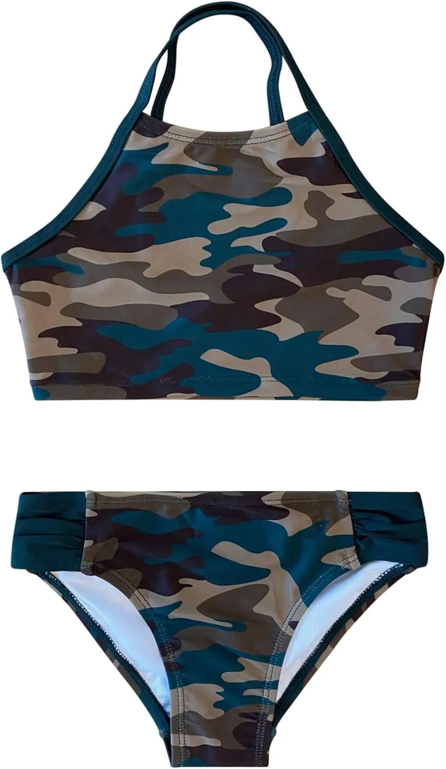 Dreamwave 4 Piece Swimsuit Set: Coverup Bikini Top Tankini Top Bottom Green Floral