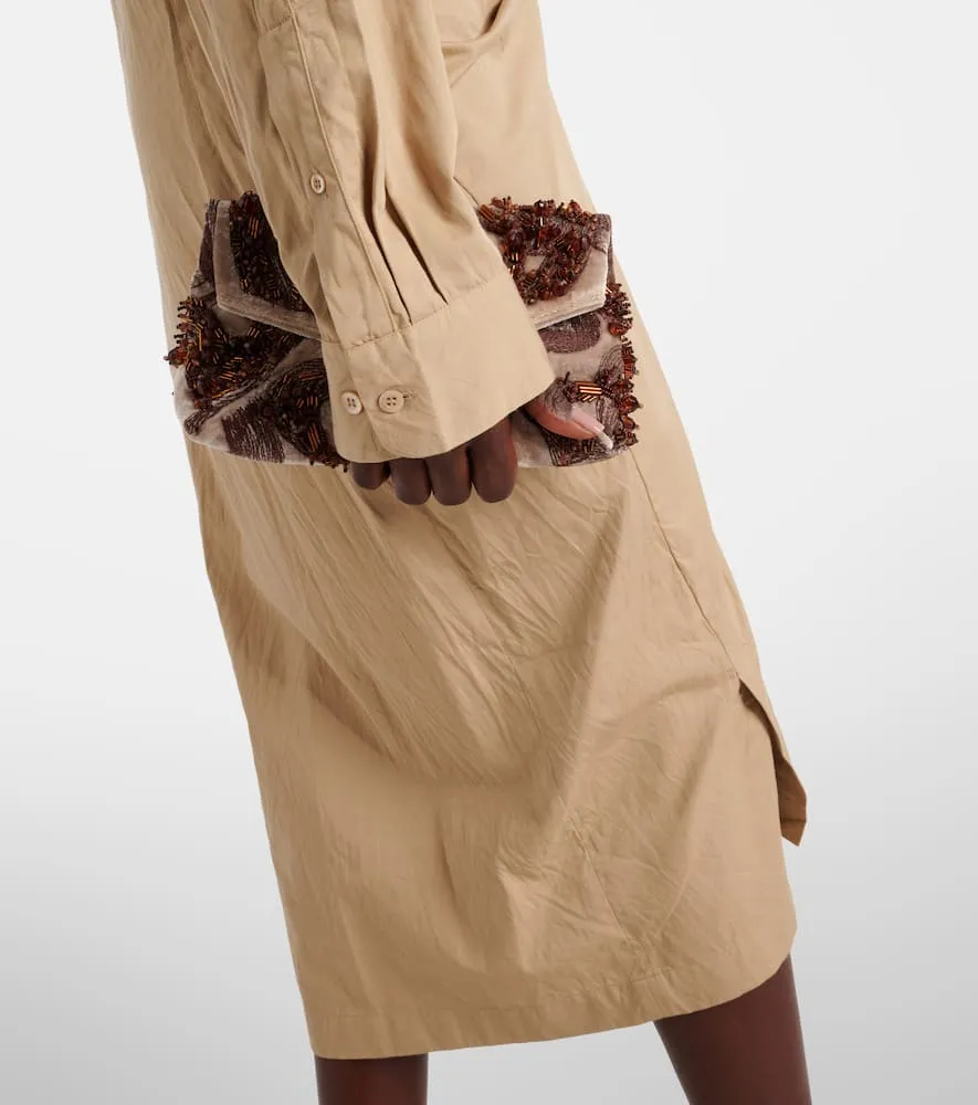 Dries Van Noten Gathered cotton shirtdress