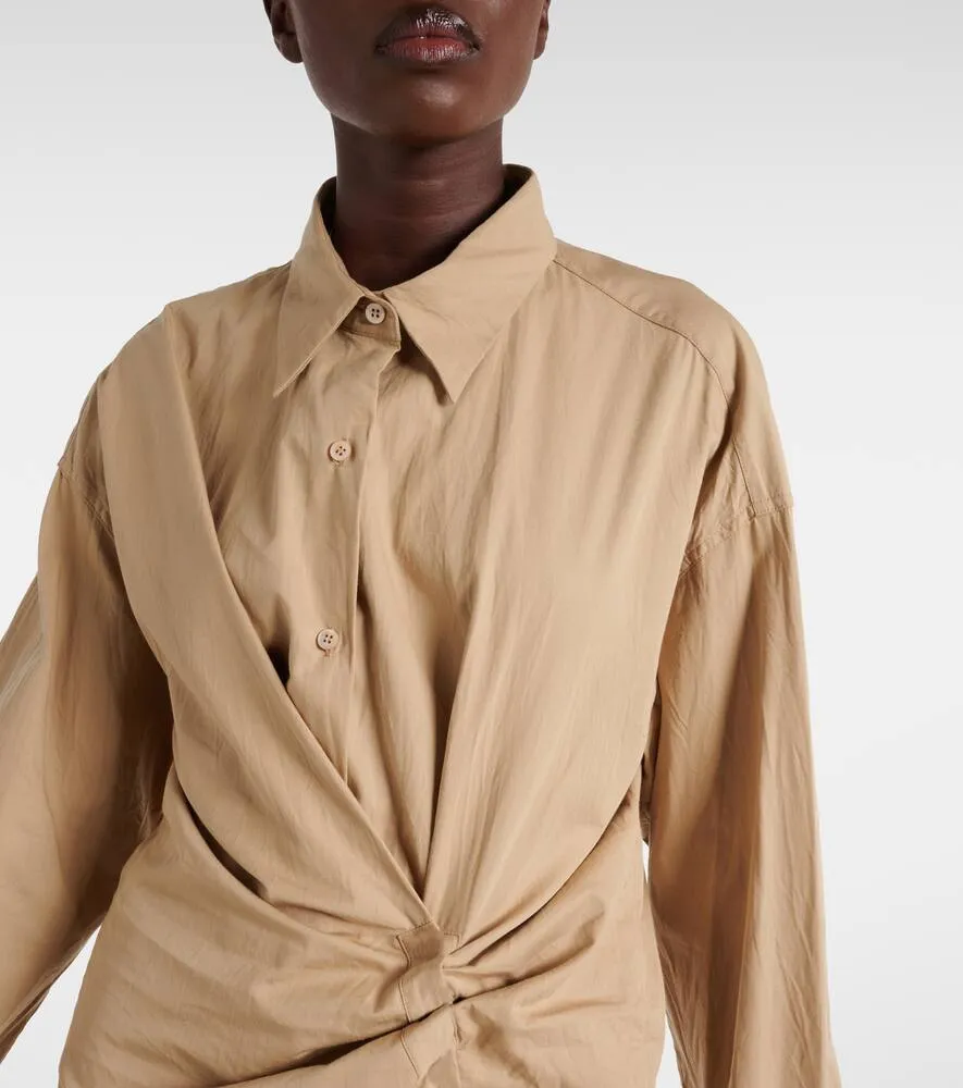 Dries Van Noten Gathered cotton shirtdress