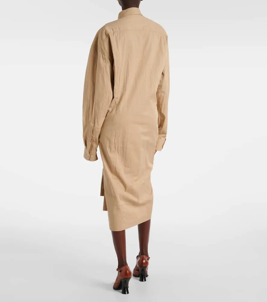 Dries Van Noten Gathered cotton shirtdress