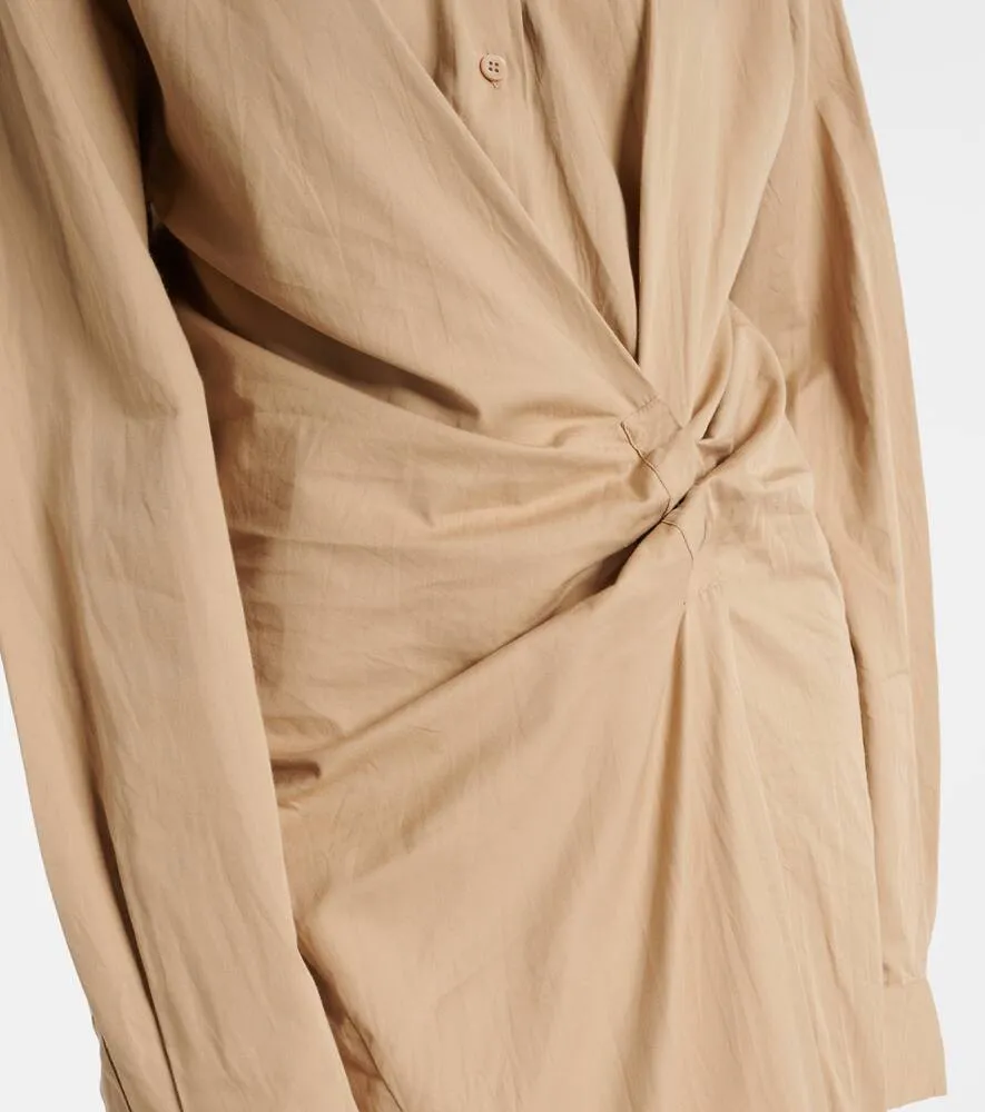 Dries Van Noten Gathered cotton shirtdress