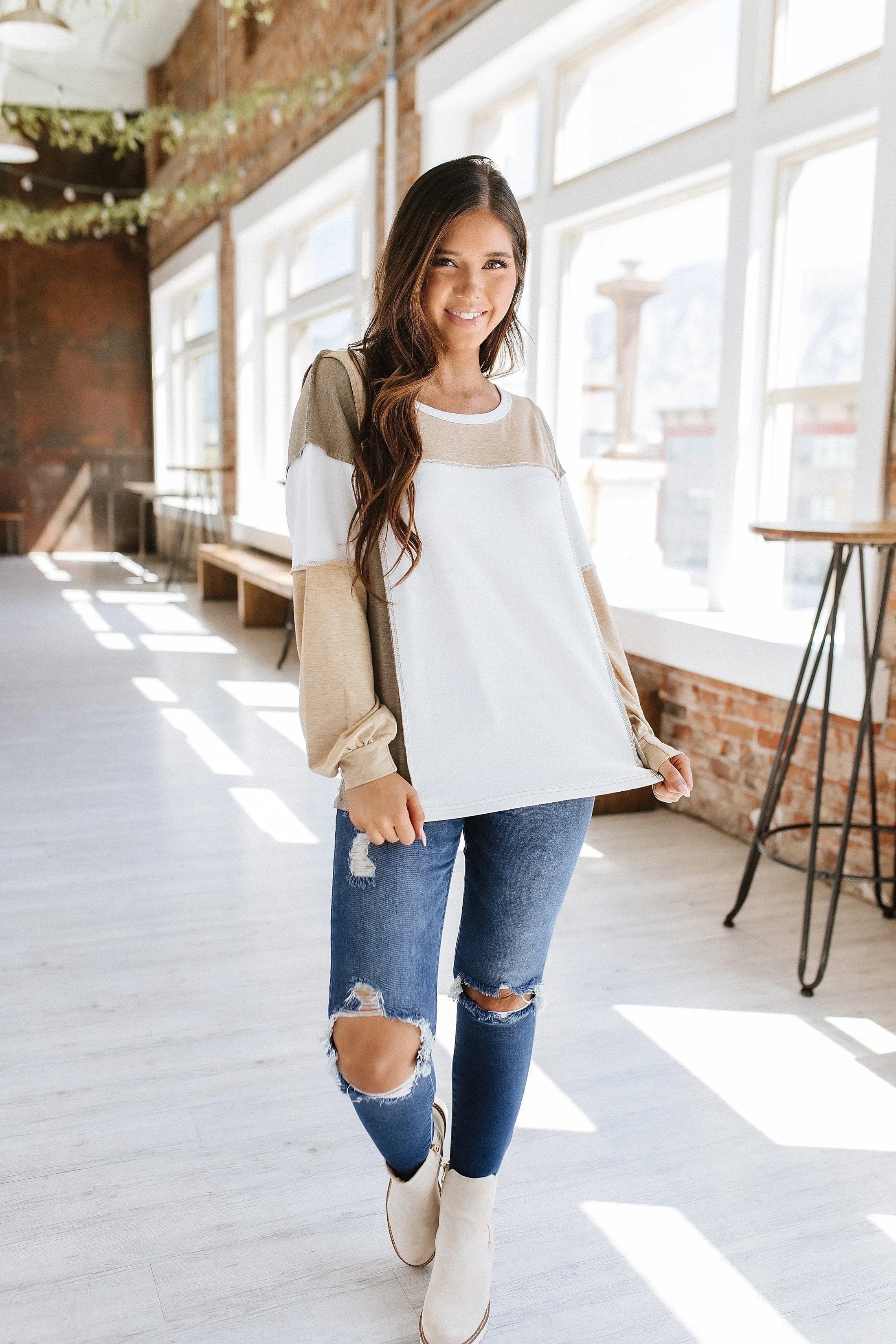 Dulce Color Block Long Sleeve Top | S-2XL | PRE ORDER