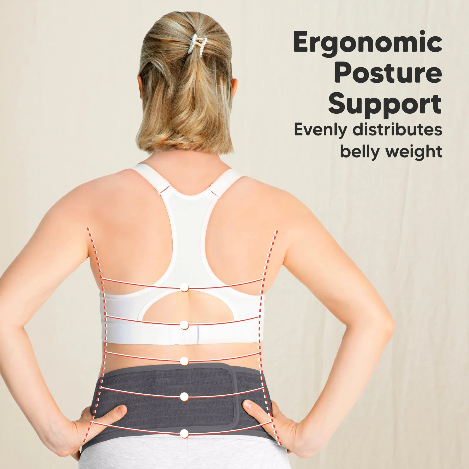 Ease Maternity Support Belt (Mystic Gray, Medium/Large)