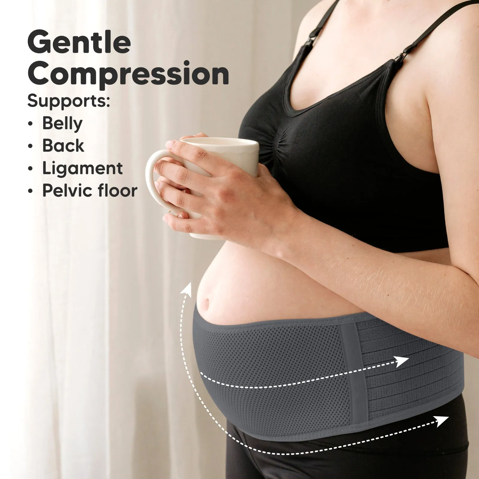 Ease Maternity Support Belt (Mystic Gray, Medium/Large)