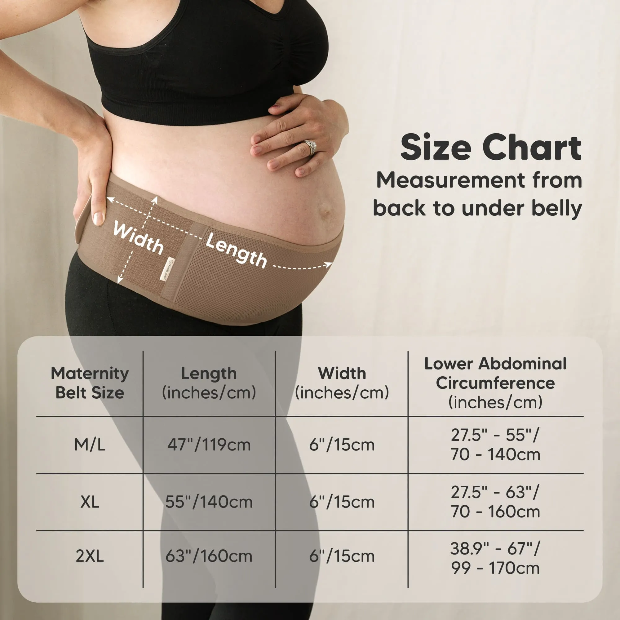 Ease Maternity Support Belt (Warm Tan)