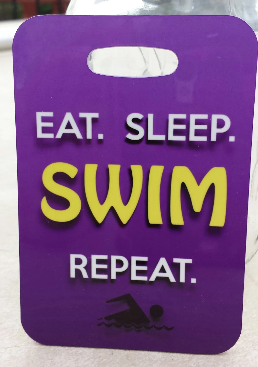 Eat, Sleep, Swim, Repeat Swim Bag Tag