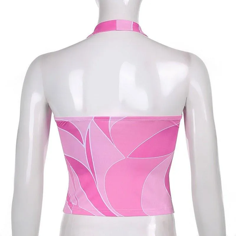 Eleanor Leaflet Pink Top