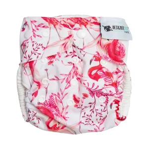 Elegant Flamingos Swim Nappy