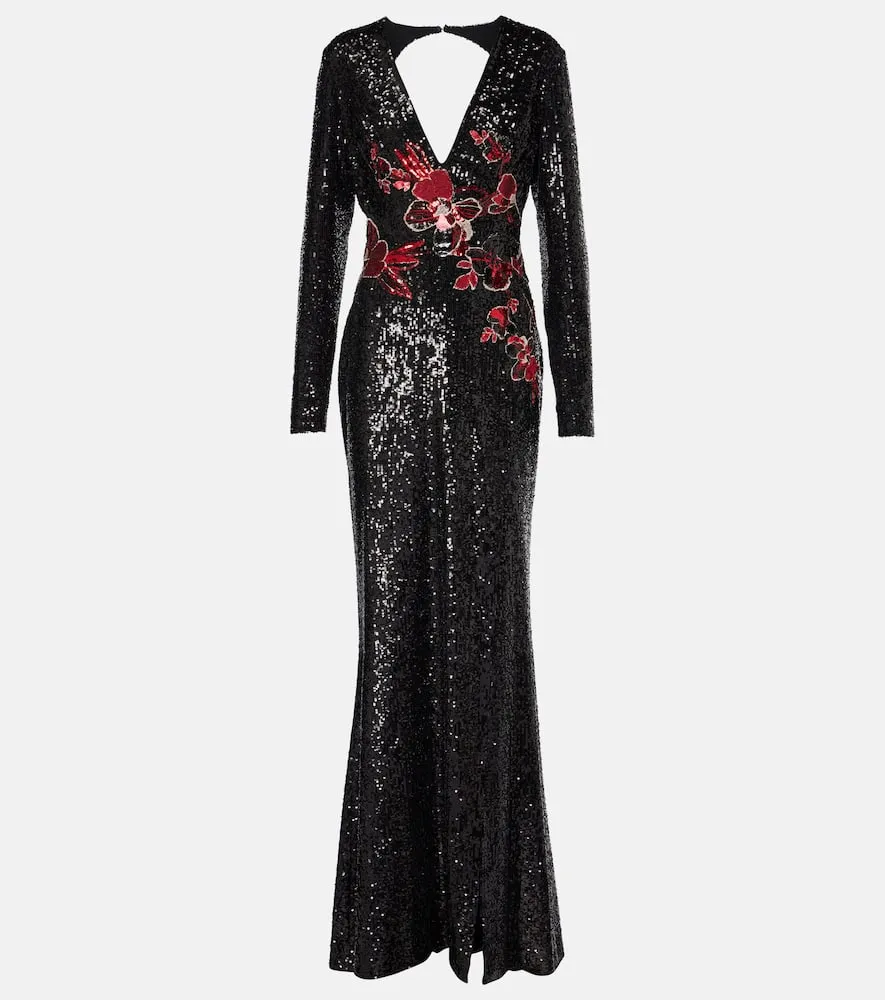 Elie Saab Embroidered sequined gown