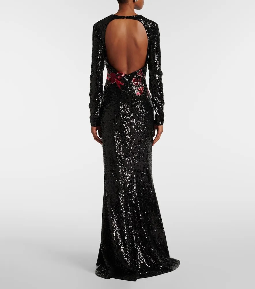 Elie Saab Embroidered sequined gown