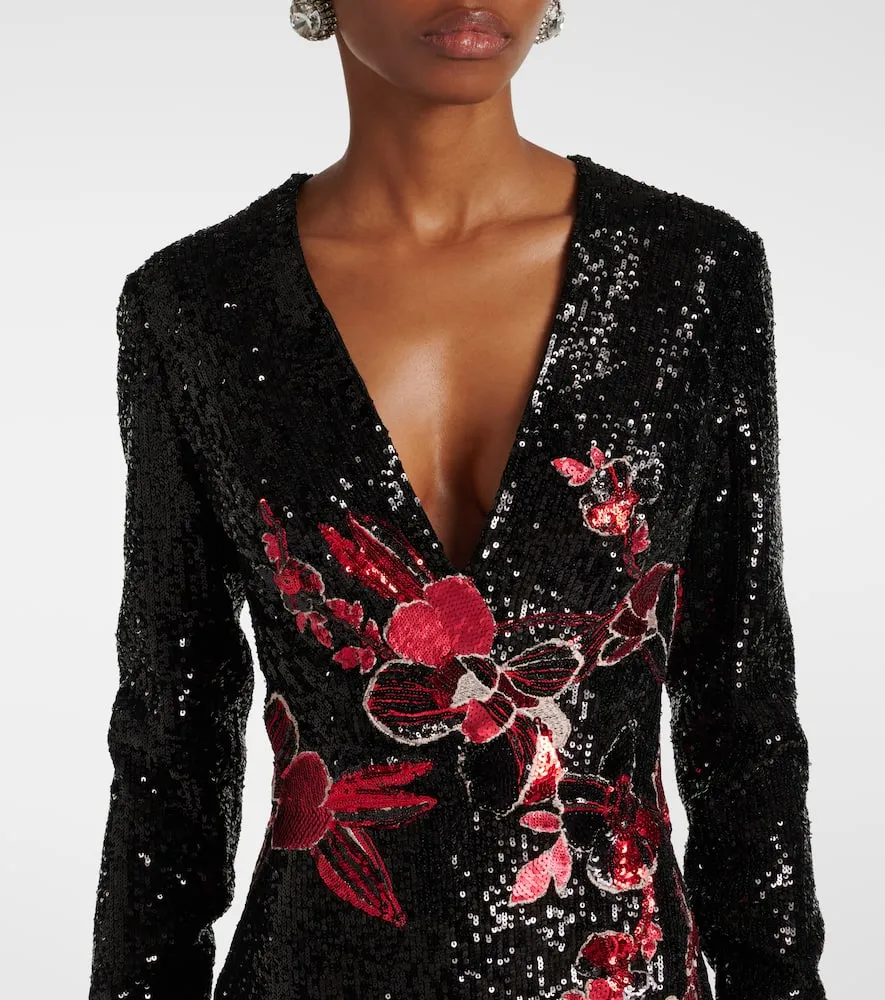 Elie Saab Embroidered sequined gown