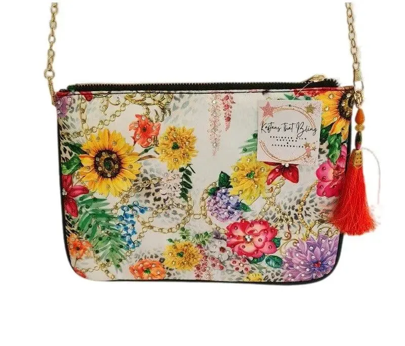 Embellished Clutch - Magic Forest (cream) by Kaftans that Bling
