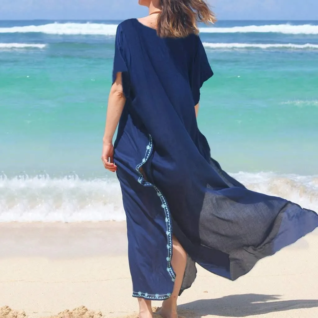 Embroidery Bikini Cover Up