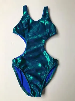 EMERALD METALLIC FOIL MONOKINI