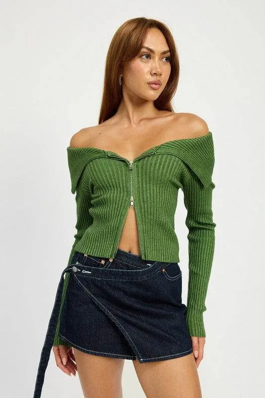 Emory Park Wrapped Mini Denim Skirt