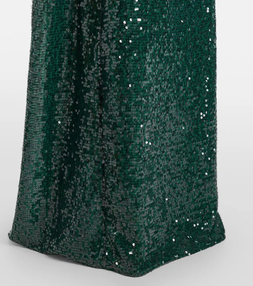 Erdem Sequined georgette caped gown