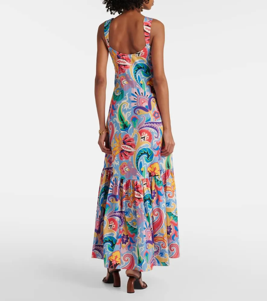 Etro Printed cotton and silk maxi dress